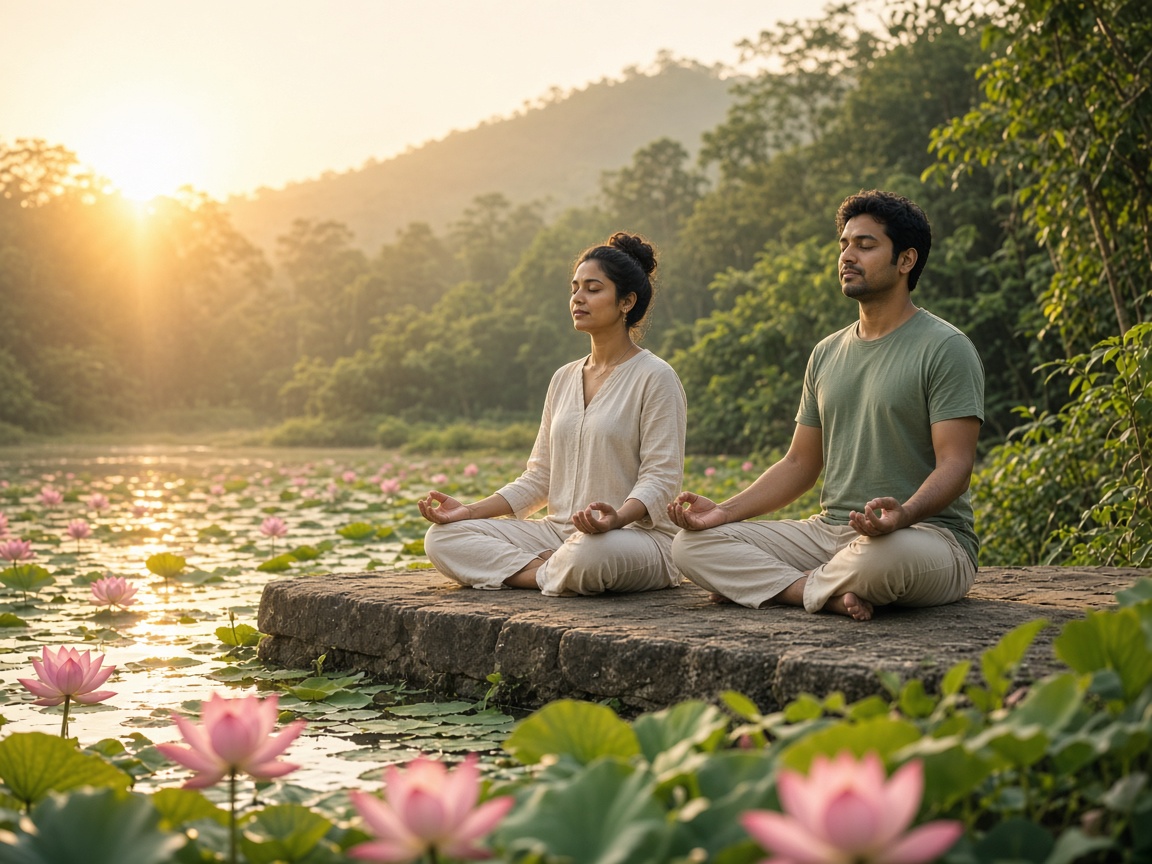 Indian people — Yoga & Meditation at Nasha Mukti Kendra Shamli